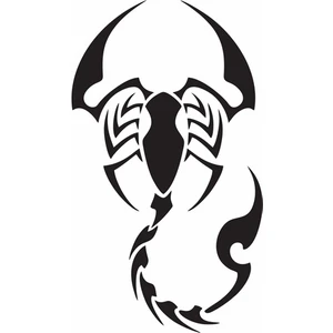 Reysa Tasarım Akrep Araba Sticker Siyah 13X22 cm