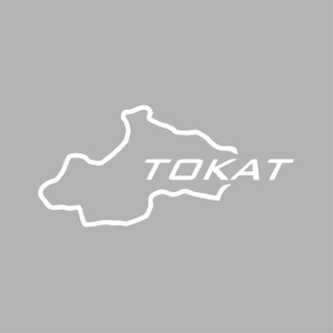 Reysa Tasarım Tokat Harita Araba Sticker Beyaz 18X9 cm