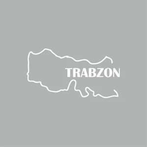 Reysa Tasarım Trabzon Harita Araba Sticker Beyaz 18X10 cm