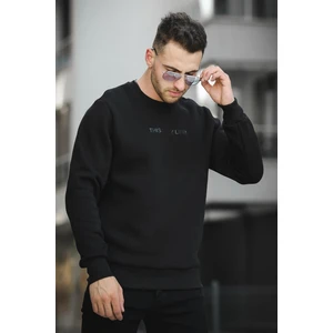 Trc 2737 Üç İplik Şardonlu Kabartma Baskılı Bisiklet Yaka Erkek Sweatshirt