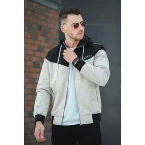Believe Baskılı Suya Dayanaklı Slim Fit Erkek Mevsimlik Mont Yağmurluk