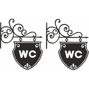 Reysa Tasarım Wc Sticker Siyah 20X12 cm