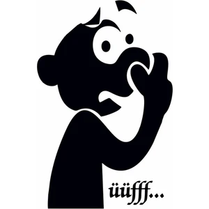 Reysa Tasarım Üff Koku Klozet Sticker Siyah 14X20 cm