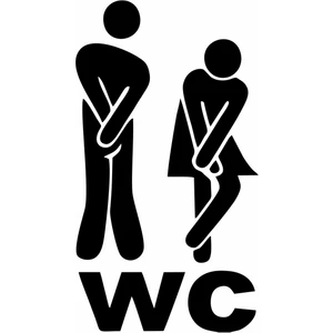 Reysa Tasarım Wc Sticker Siyah 10X19 cm