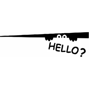 Reysa Tasarım Hello? Klozet Sticker Siyah 18X5 cm