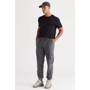Altınyıldız Classics Erkek Antrasit-melanj Standart Fit Normal Kesim Polar Kargo Cepli Jogger Eşofman Altı