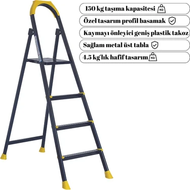 ZE Zigana Ev Gereçleri Hardy 3+1 Basamaklı Özel Tasarım Hafif