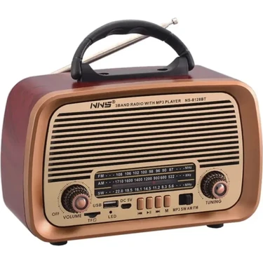 Comse 8128 Taşınabilir Nostaljik Radyo Bluetooth Hoparlör Mp3