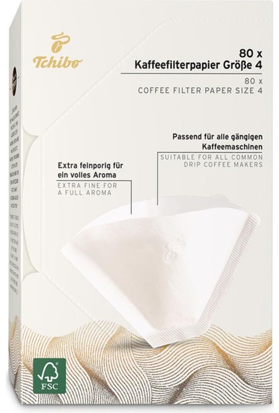 Filtre Kahve Kağıdı, Boyut 4, 80 adet