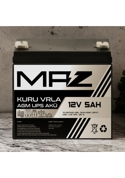 12 Volt 5 Amper Kuru Agm Vrla Güç Kaynağı Ups Akü indirimleri