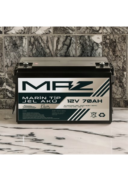 12 Volt 70 Amper (Ah) Marin Jel VRLA Akü (Yat Tekne Akü) modelleri
