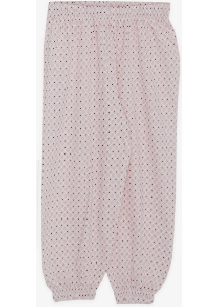 Kız Bebek Kısa Kollu Pijama Takımı Desenli 9 Ay-3 Yaş, Pembe
