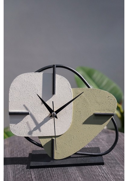 Muyika Brazil Metal Masa Saati Yeşil Krem 25X22CM fiyatları