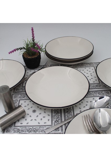 Anka 20 cm Seramik Yemek Tabağı 6 Adet