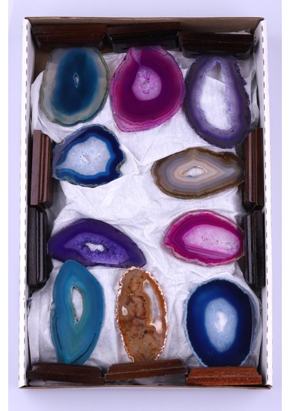 Standlı Akik Doğal Taş Plaka Set fiyatları