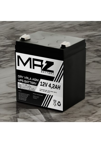 12 Volt 4.2 Amper (Ah) Kuru Agm Vrla Akü (Yeni Üretim) modelleri