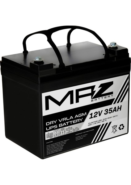 12 Volt 35 Amper (Ah) Kuru Agm Vrla Akü (Yeni Üretim)