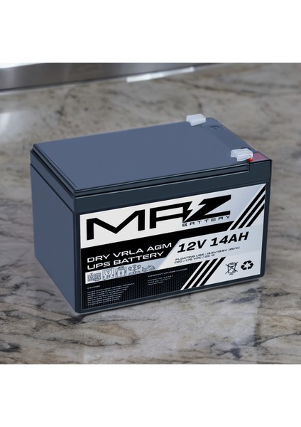 12 Volt 14 Amper (Ah) Kuru Agm Vrla Akü (Yeni Üretim)