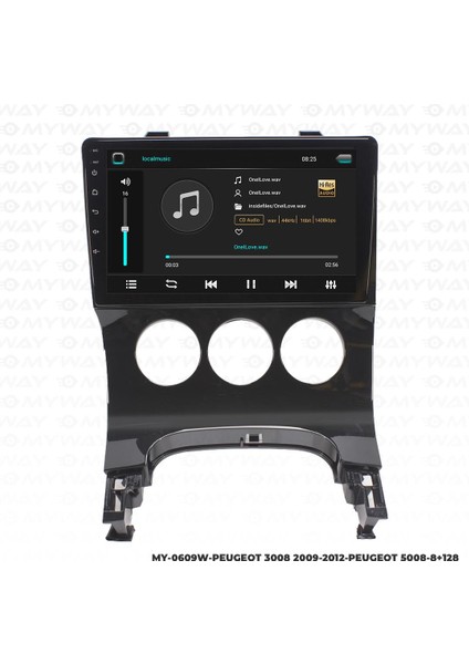 Peugeot 3008 Android 12 Multimedya Carplay 4gb RAM+64GB HDD Navigasyon Ekran