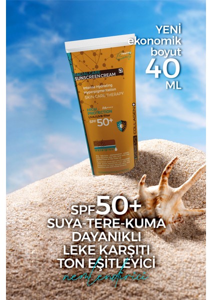 Piar Genesis Collagen Hyperpigmentation Suncream SPF50 Renkli Kapatıcı Yüz Güneş Kremi 40 ml