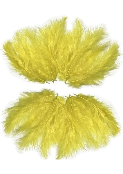 Sarı Renk Dekorasyon ve Balon Içi Süsleme Tüyü 100 Lü 1 Paket fiyatları