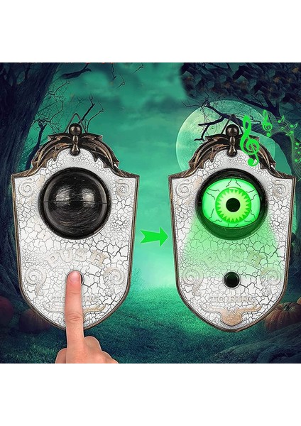Halloween Temalı Beyaz Renk Tek Göz Göz Küresi Şeklinde Sesli Işıklı Hareketli Ev Zili fiyatları
