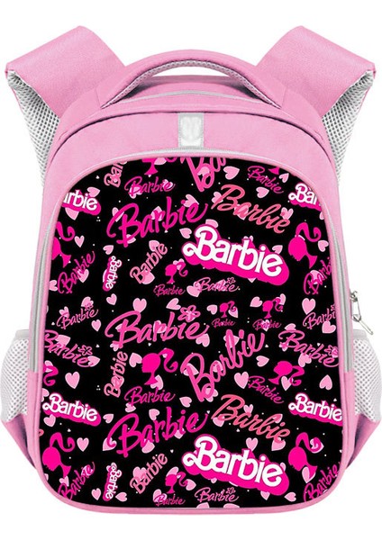 Barbie Kız Okul Çantası Barbie Polyester Yansıtıcı Şerit Sırt Çantası Büyük Kapasiteli Öğrenci Sırt Çantası (Yurt Dışından)