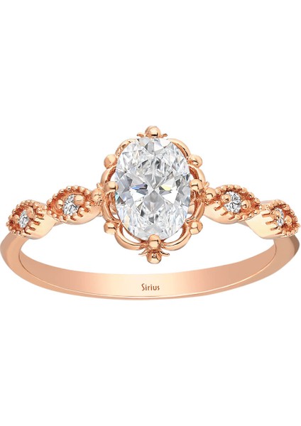 Pırlanta ve Beyaz Topaz Taşlı Henna Yüzük 0447R0040 fiyatları