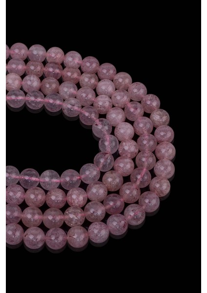 8 mm Çilek Kuvars Taşı Dizi