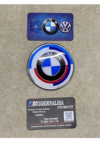 Tüm Bmw Modelleriyle Uyumlu 50.yıl Kaput&bagaj Logosu 82.mm