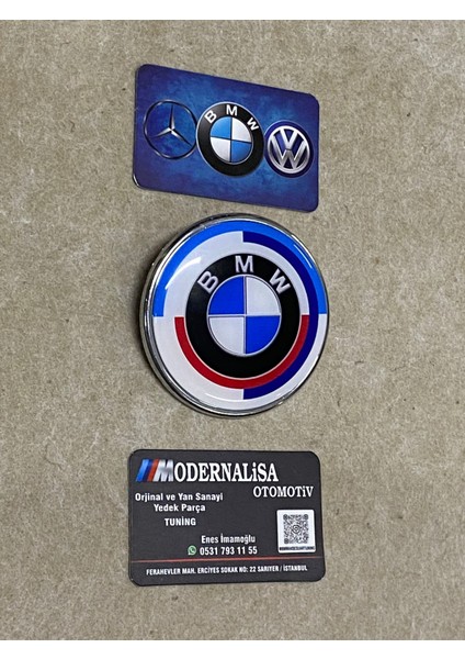 Tüm Bmw Modelleriyle Uyumlu 50.yıl Kaput&bagaj Logosu 82.mm