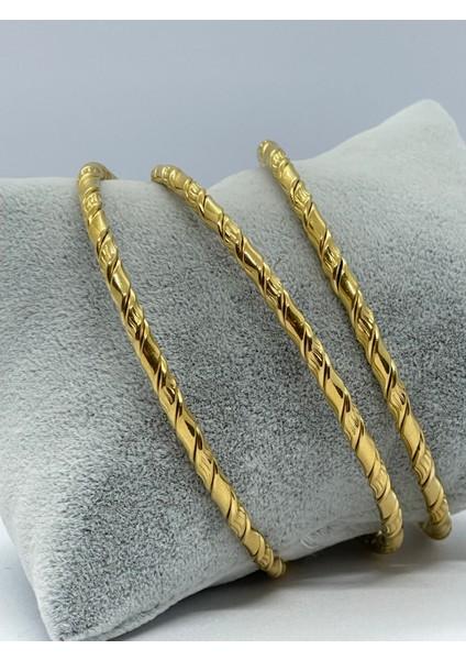 Burma Çelik Gold Bilezik