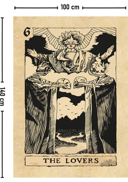 Tarot Kartı The Lovers Duvar Örtüsü Halısı