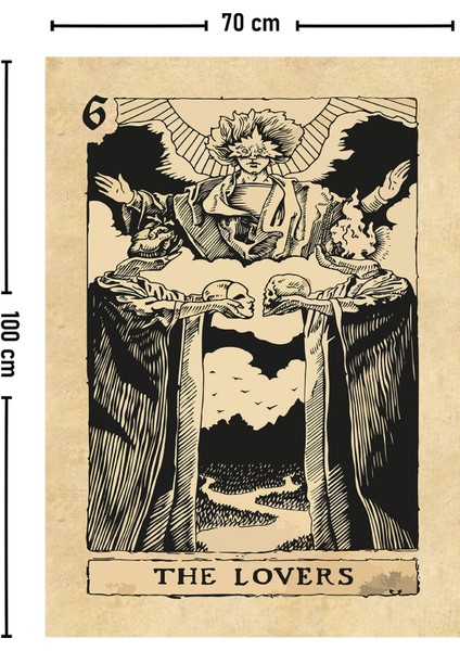 Tarot Kartı The Lovers Duvar Örtüsü Halısı