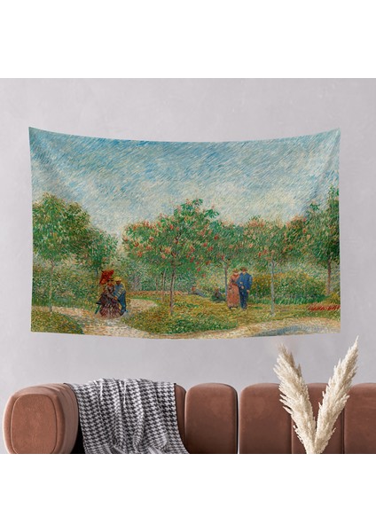 Van Gogh Çiftler Bahçesi Duvar Örtüsü Halısı