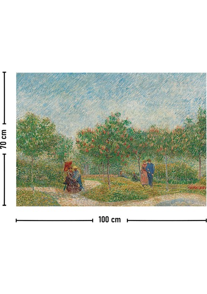 Van Gogh Çiftler Bahçesi Duvar Örtüsü Halısı