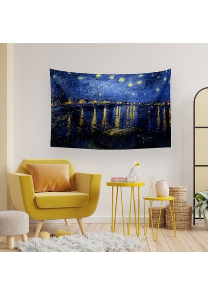 Van Gogh Yıldızlı Gece 2 Duvar Örtüsü Halısı