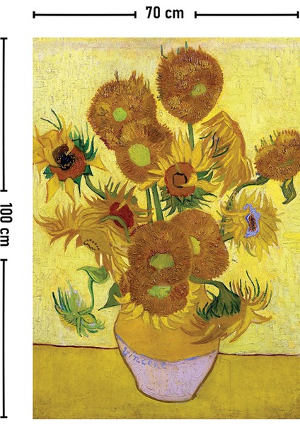 Van Gogh Vazoda Ayçiçekleri Duvar Örtüsü Halısı