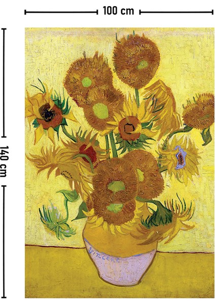 Van Gogh Vazoda Ayçiçekleri Duvar Örtüsü Halısı