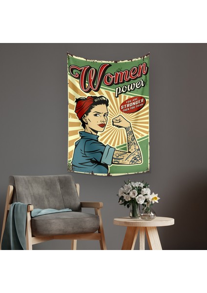 Woman Power Duvar Örtüsü Halısı
