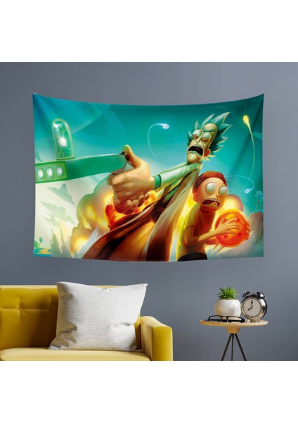 Rick And Morty Duvar Örtüsü Halısı