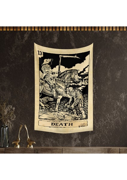 Tarot Kartı Death Duvar Örtüsü Halısı