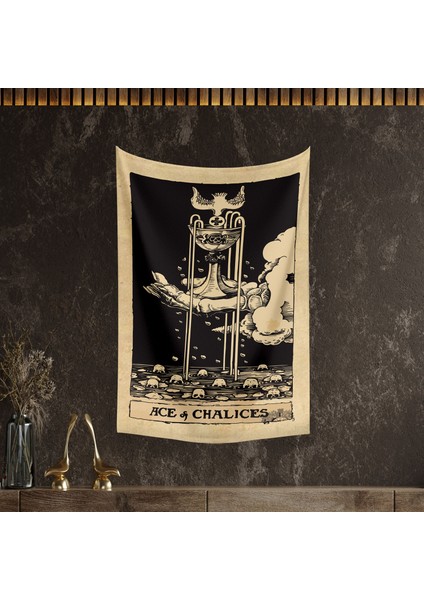 Tarot Kartı Ace Of Chalices Duvar Örtüsü Halısı