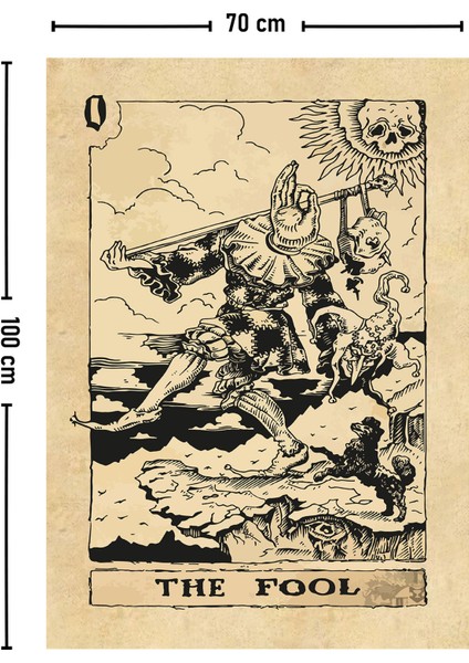 Tarot Kartı The Fool Duvar Örtüsü Halısı