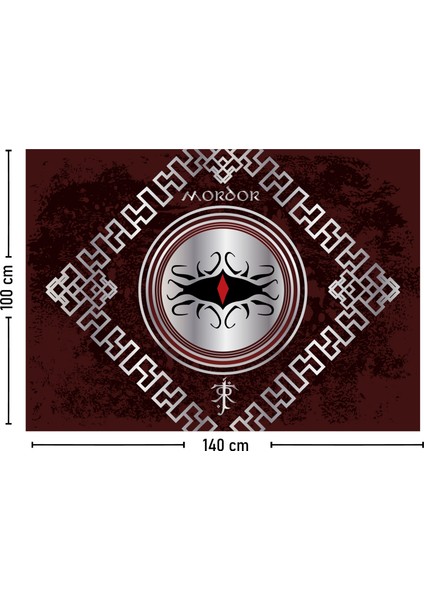 Yüzüklerin Efendisi Mordor Tolkien Duvar Örtüsü Halısı