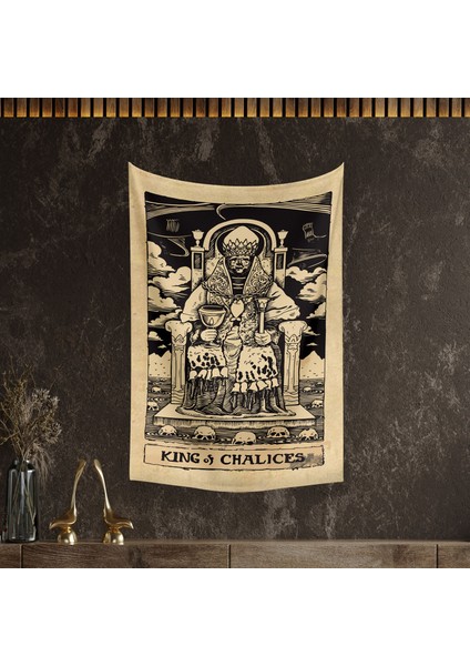 Tarot Kartı King Of Chalices Duvar Örtüsü Halısı
