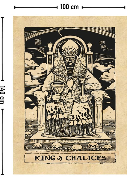 Tarot Kartı King Of Chalices Duvar Örtüsü Halısı