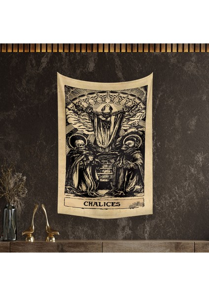 Tarot Kartı Chalices Duvar Örtüsü Halısı