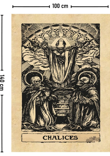 Tarot Kartı Chalices Duvar Örtüsü Halısı