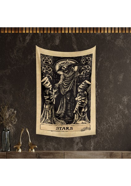 Tarot Kartı Stars Duvar Örtüsü Halısı